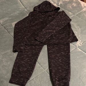 women's navy and white Hoodie and Jogger Set